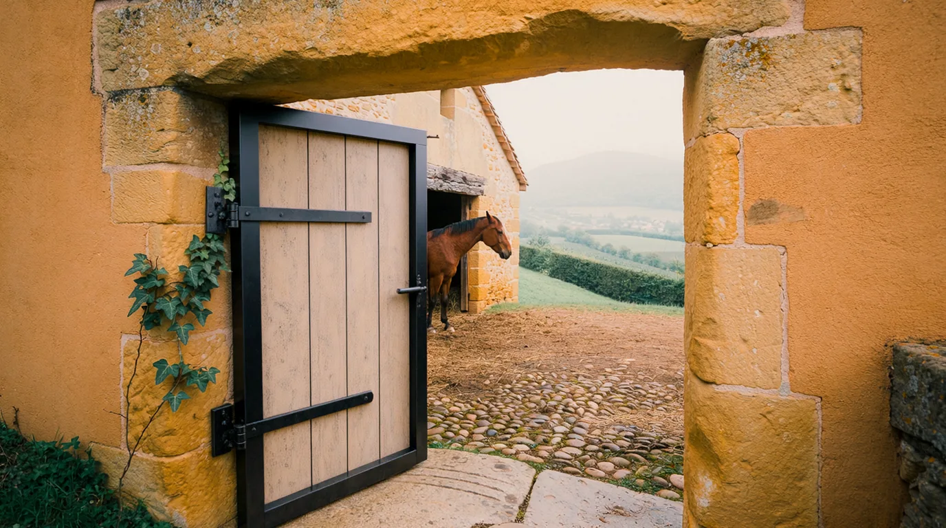 Entrée, Écuries des Clem, centre équestre à Viriville